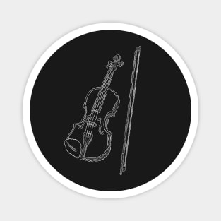 Black and white violin Magnet